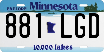 MN license plate 881LGD