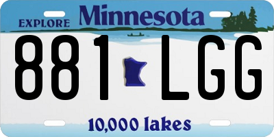 MN license plate 881LGG
