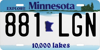 MN license plate 881LGN