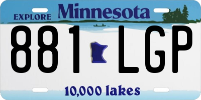 MN license plate 881LGP