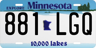 MN license plate 881LGQ