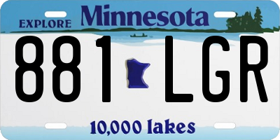 MN license plate 881LGR