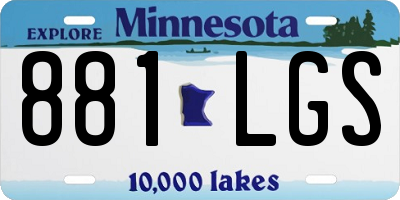 MN license plate 881LGS