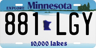 MN license plate 881LGY