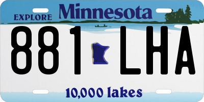 MN license plate 881LHA