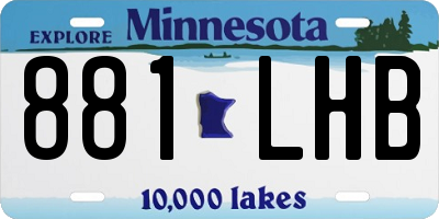 MN license plate 881LHB