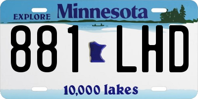 MN license plate 881LHD