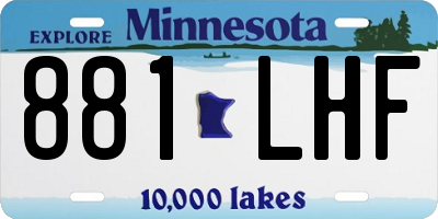 MN license plate 881LHF