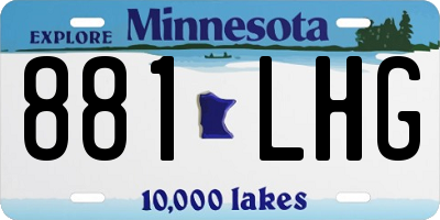MN license plate 881LHG