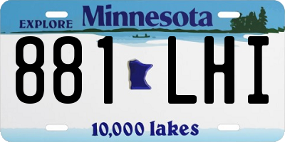 MN license plate 881LHI