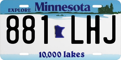 MN license plate 881LHJ