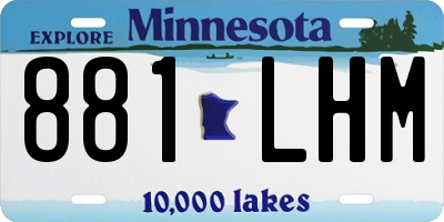 MN license plate 881LHM