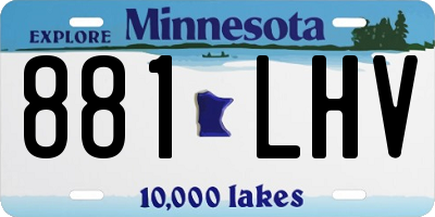 MN license plate 881LHV
