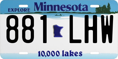 MN license plate 881LHW