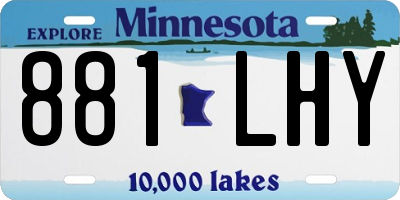 MN license plate 881LHY