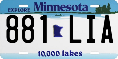 MN license plate 881LIA