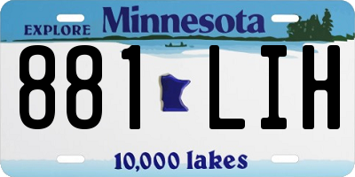 MN license plate 881LIH