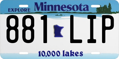 MN license plate 881LIP