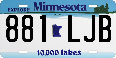 MN license plate 881LJB