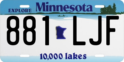 MN license plate 881LJF