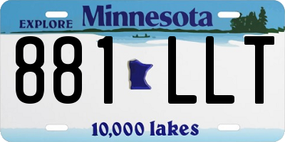 MN license plate 881LLT