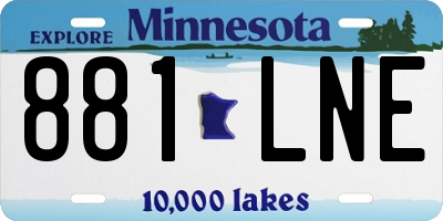 MN license plate 881LNE