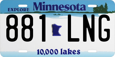 MN license plate 881LNG