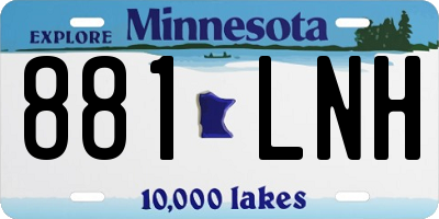 MN license plate 881LNH