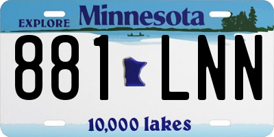 MN license plate 881LNN