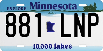 MN license plate 881LNP