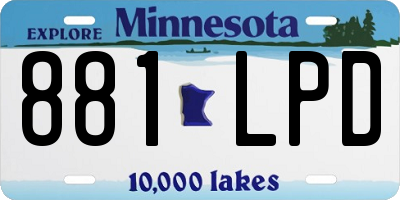 MN license plate 881LPD