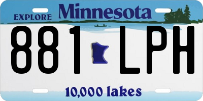 MN license plate 881LPH