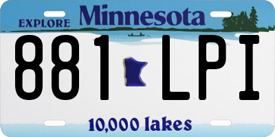 MN license plate 881LPI