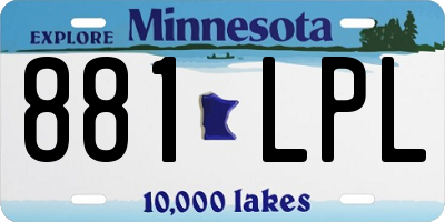 MN license plate 881LPL