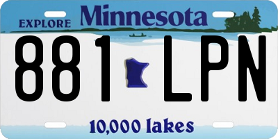 MN license plate 881LPN