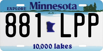 MN license plate 881LPP