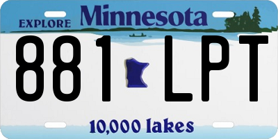 MN license plate 881LPT