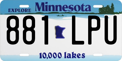 MN license plate 881LPU
