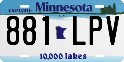 MN license plate 881LPV