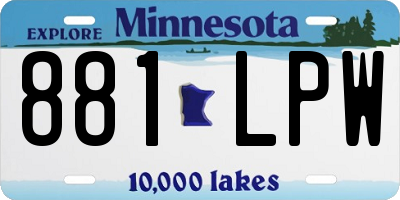 MN license plate 881LPW