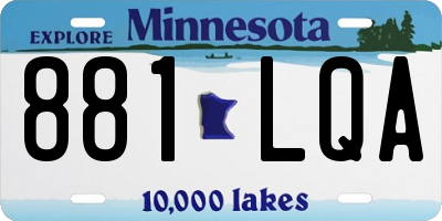 MN license plate 881LQA
