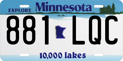 MN license plate 881LQC