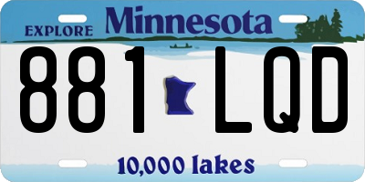 MN license plate 881LQD
