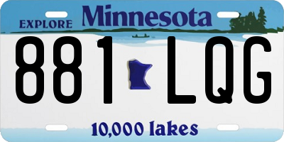 MN license plate 881LQG