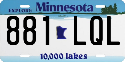 MN license plate 881LQL
