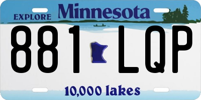 MN license plate 881LQP