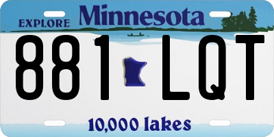 MN license plate 881LQT