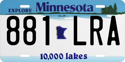 MN license plate 881LRA