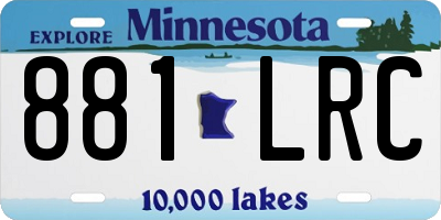 MN license plate 881LRC
