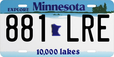 MN license plate 881LRE